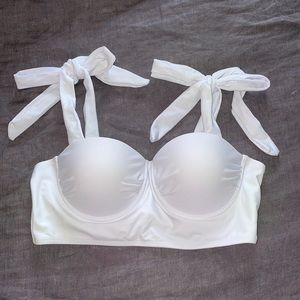 White bathing suit top